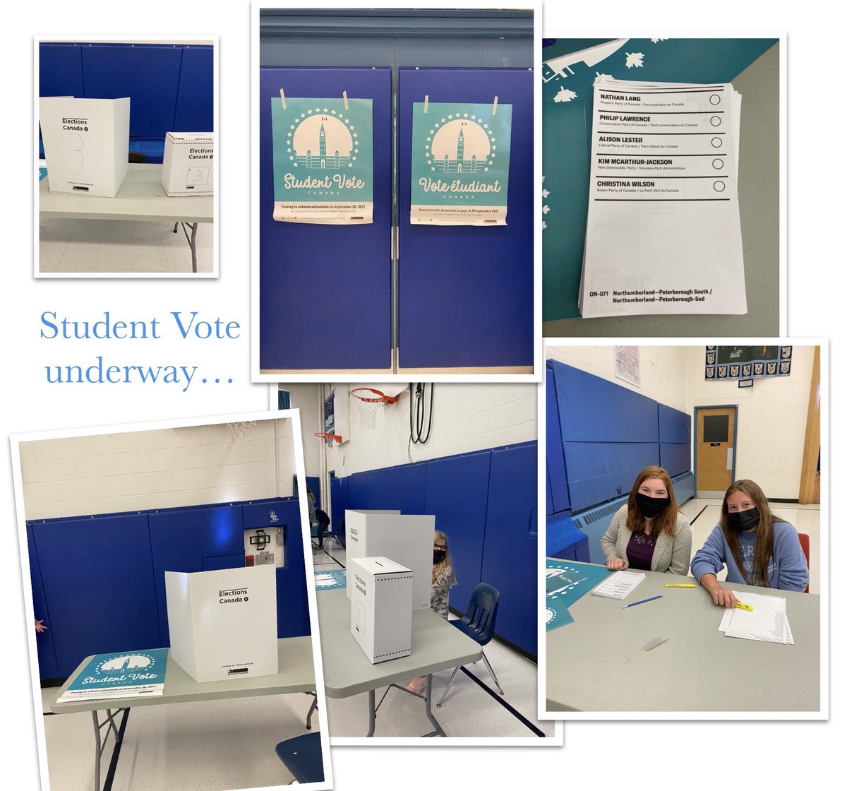 StMaryCford's tweet photo. It’s election day! Student Vote is underway thanks to Mr. Donaldson’s Gr.8 class. Excellent organization! Lots of great learning about the voting process is happening here today. @PVNCCDSB @CIVIX_Canada @studentvote #PVNClearns https://t.co/Qo2NrGU3Wb