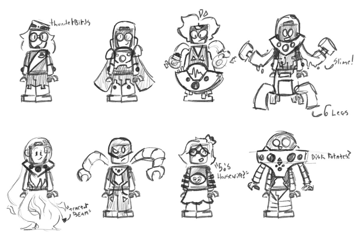 rhysmafang's tweet photo. Wonder what the design process is like for #legoclash characters? Meet uf-mo, she’s one of the more difficult to nail down characters in the season 1 cast. https://t.co/ST40XHGMFx