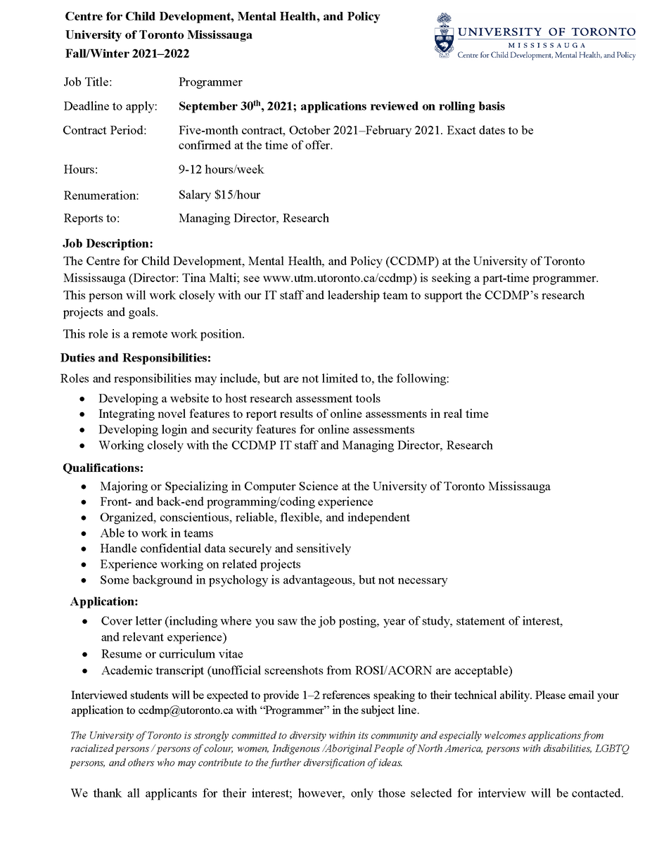 UTM CCDMP tweet media