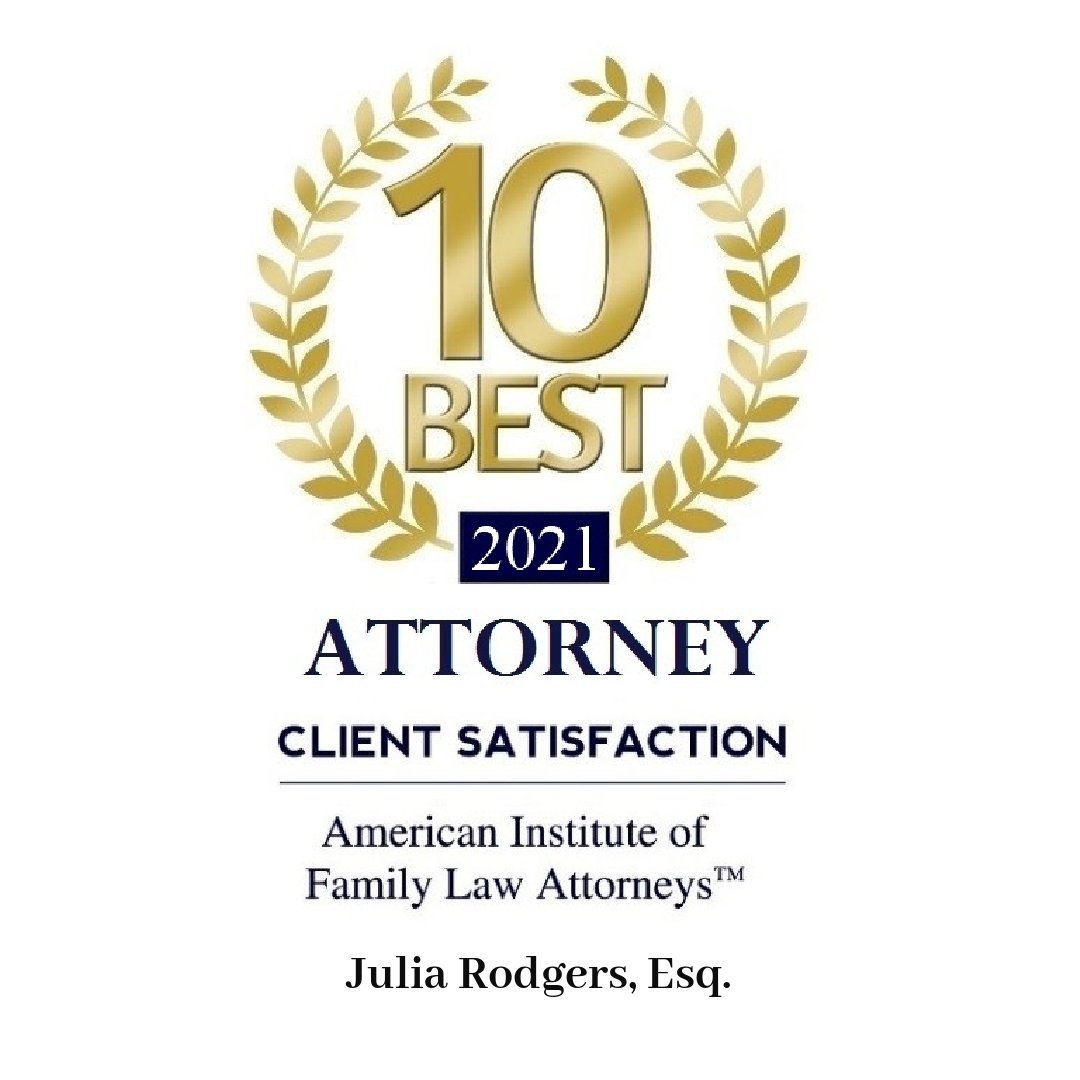 We are happy to announce that Attorney Julia Rodgers, our firm's Business Director, has been named a 10 Best Attorney for Client Satisfaction by the American Institute of Family law Attorneys. Congratulations Julia!

#MavridesLaw #BostonLawFirm #Divorce #WomenLawyers #AIOFLA