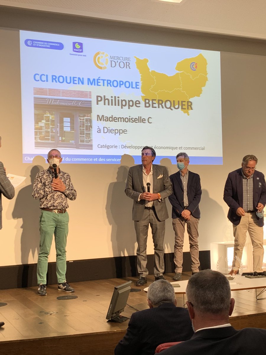 elodiett's tweet photo. 🥇Cérémonie des Mercures d’Or 2021 : Maroquinerie Mademoiselle C Dieppe, Philippe Berquer récompensé 🥇
@CCIRouenM CCI Rouen Métropole https://t.co/FKHBWxSu8w