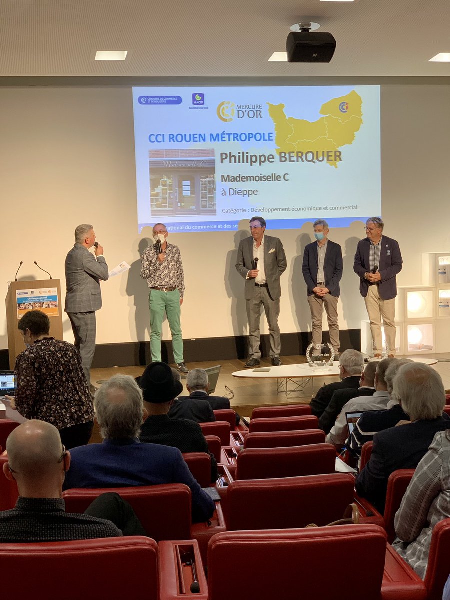elodiett's tweet photo. 🥇Cérémonie des Mercures d’Or 2021 : Maroquinerie Mademoiselle C Dieppe, Philippe Berquer récompensé 🥇
@CCIRouenM CCI Rouen Métropole https://t.co/FKHBWxSu8w
