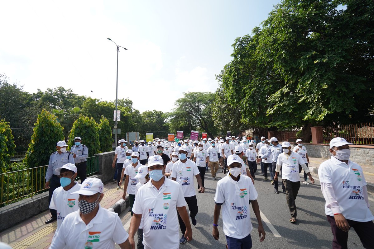 InstituteTb's tweet photo. @FitIndiaRun2.0 Walkathon of 3 kms was conducted by fantastic NITRD team 19th September 2021 to commemorate @AzadiKaAmritMahotsav. @FitnessKiDoseAadhaGhantaRoz#Run4India#NewIndiaFitIndia @PMOIndia @MoHFW_INDIA @NitrdD https://t.co/uqXcvBCm0d