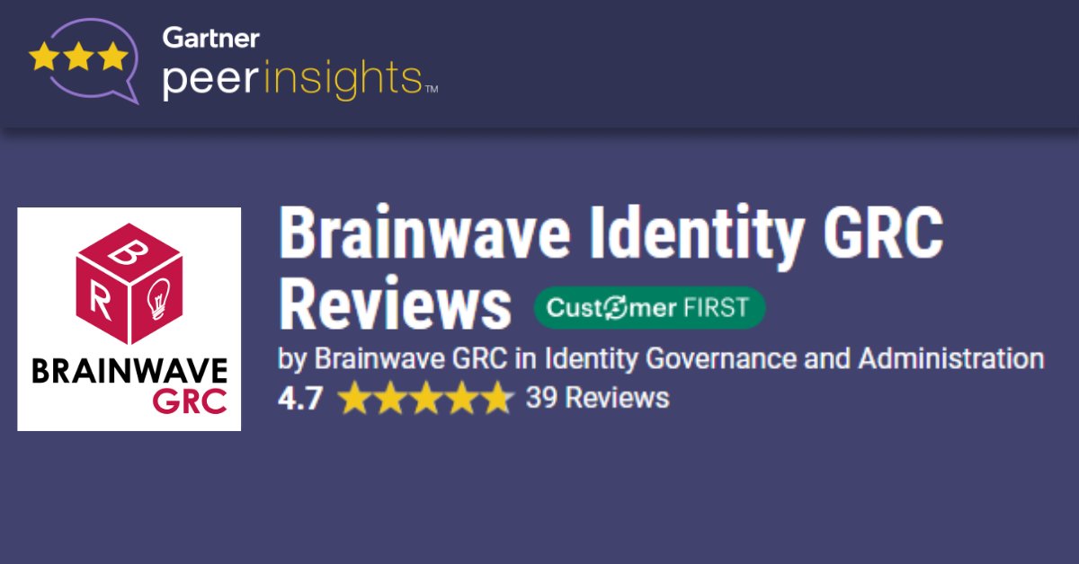 Brainwave_GRC's tweet photo. 💪Brainwave GRC has received the highest overall score among the 14 solutions selected in the latest @GartnerPeerInsights "Voice of the Customer" Identity Governance and Administration report! ⭐️
▶︎ https://t.co/2tPsTCjZmU

#IGA #IdentityAnalytics #gartnerpeerinsights https://t.co/7kSex5BCp4
