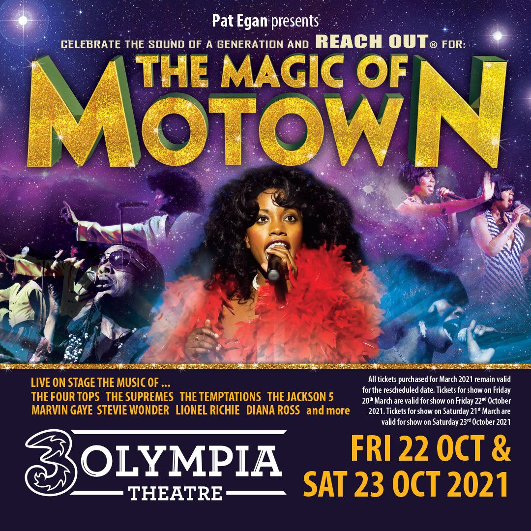3olympiatheatre's tweet photo. 𝑾𝒆'𝒍𝒍 𝒃𝒆 𝒈𝒐𝒊𝒏𝒈 𝑳𝒐𝒄𝒐 𝒅𝒐𝒘𝒏 𝒊𝒏 𝑨𝒄𝒂𝒑𝒖𝒍𝒄𝒐....

@MagicOfMotown returns to 3Olympia Theatre on Fri 22nd &amp; Sat 23rd Oct 2021

Celebrate the sound of a generation and Reach Out for – The Magic of Motown!

Tickets via @TicketmasterIre 

https://t.co/WK0tyzJMsu https://t.co/4R8F33FFp6
