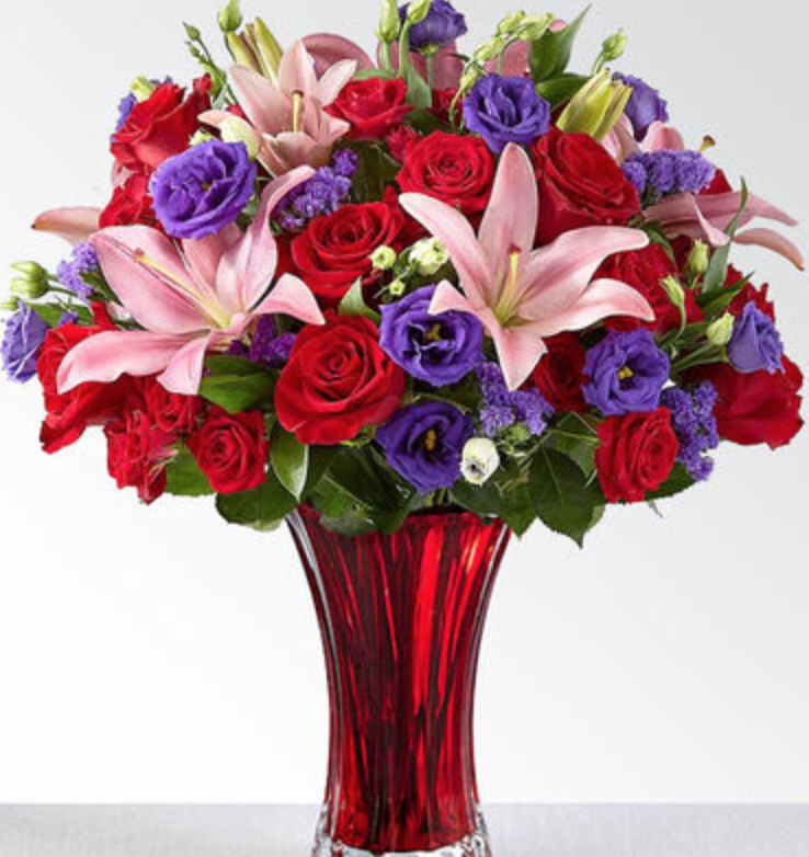 RADNEThoopoes's tweet photo. Truly Stunning Love Bouquet a4025
A stunning ruby red vase filled with beautiful roses, lily's, alstromeria and seaonal blooms. 
https://t.co/N0gEpcrBYA https://t.co/kxxbxla8ix