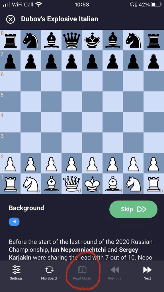 Baaad_Bishop's tweet photo. Read mode is not available for me. Is anyone else experiencing this? 😩 @chessable https://t.co/VueVHaZSJs