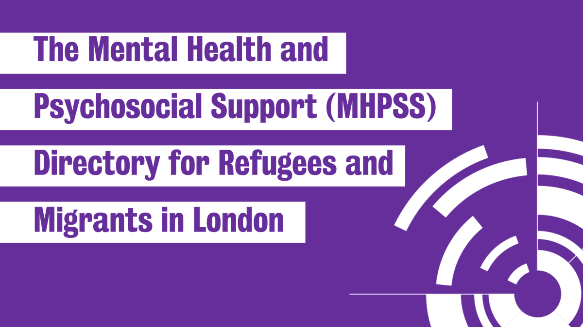 Today we are releasing our Mental Health and Psychosocial Support (MHPSS) Directory for Refugees and Migrants in London. This free resource provides valuable information about support available across the city. Want to know more? Read below (1/6) 
#mentalhealth #refugees #London