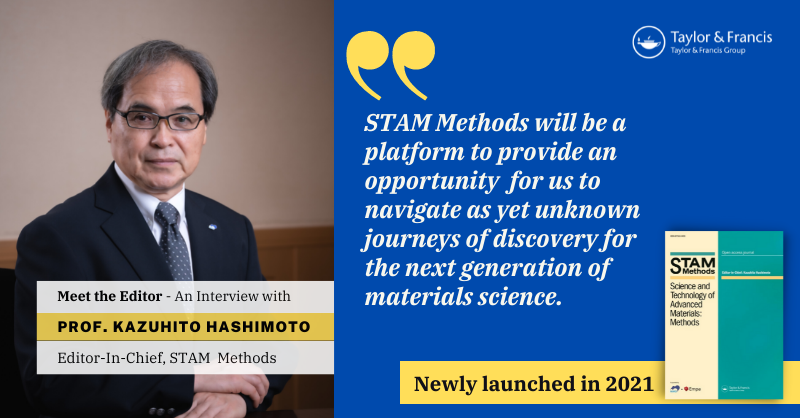 tandfphysci's tweet photo. The Editor of STAM Methods, sister journal of @STAM_Journal shares what he has in store for the journal, as well as what it can do for authors looking to publish their #MaterialsResearch findings: https://t.co/o2ZDfQRUKX
#MaterialsScience #FunctionalMaterials #EMRSFall #EMRS2021 https://t.co/HK7QkN2uHk