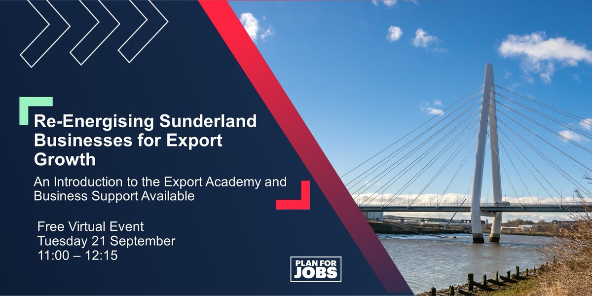 Invest Sunderland UK (@investsunduk) on Twitter photo Donโt forget - join @tradegovuk and <a href="/SunderlandUK/">Sunderland UK</a> City Council for a free virtual event tomorrow (21 Sept), designed to showcase the training and support available in your area to expand your customer base internationally. <a href="/TradeGov_PhilB/">Philip Blacklock</a>
Register at ๐orlo.uk/5Q1pu Donโt forget - join @tradegovuk and <a href="/SunderlandUK/">Sunderland UK</a> City Council for a free virtual event tomorrow (21 Sept), designed to showcase the training and support available in your area to expand your customer base internationally. <a href="/TradeGov_PhilB/">Philip Blacklock</a>
Register at ๐orlo.uk/5Q1pu
