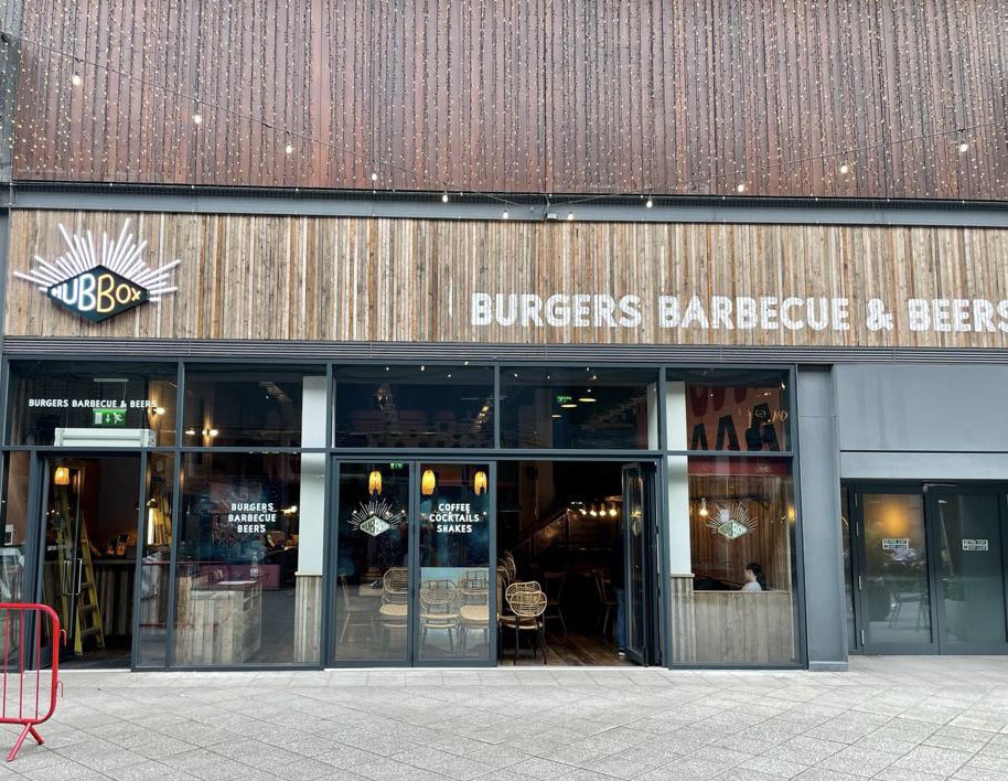 HubboxSW's tweet photo. Our logo is up - just 1 more day till weβre officially open π¬π¬
#HubBoxCheltenham #HubBox @TheBreweryChelt https://t.co/H2fEK0vOEP