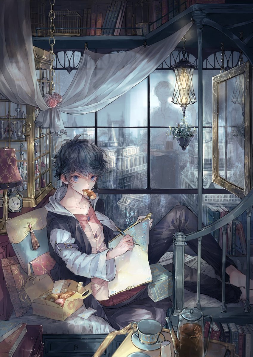 「#イラストを4枚貼ると秋風に乗って絵柄を好いてくれる人の元へ届くらしい 
新作と」|喜ノ崎ユオのイラスト