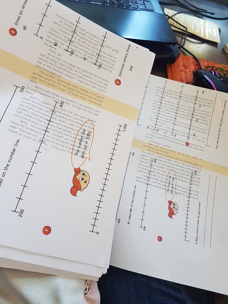 jm_briscoe's tweet image. Thought I'd double-side it for my final proof read-through. Forgot I'd put back the failed print-out of my daughter's maths homework 😳🤦‍♀️ #authorfail #WritingCommunity #amproofing #TheGirlWithTheGreenEyes #scifinovel