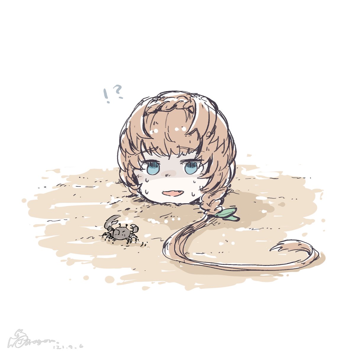 FGO「砂浜埋められゴッホちゃん🌻  #FGO 」|J-Dragon🐲のイラスト