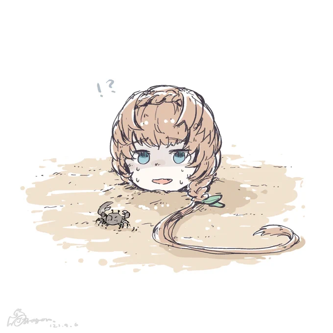 砂浜埋められゴッホちゃん🌻  #FGO 