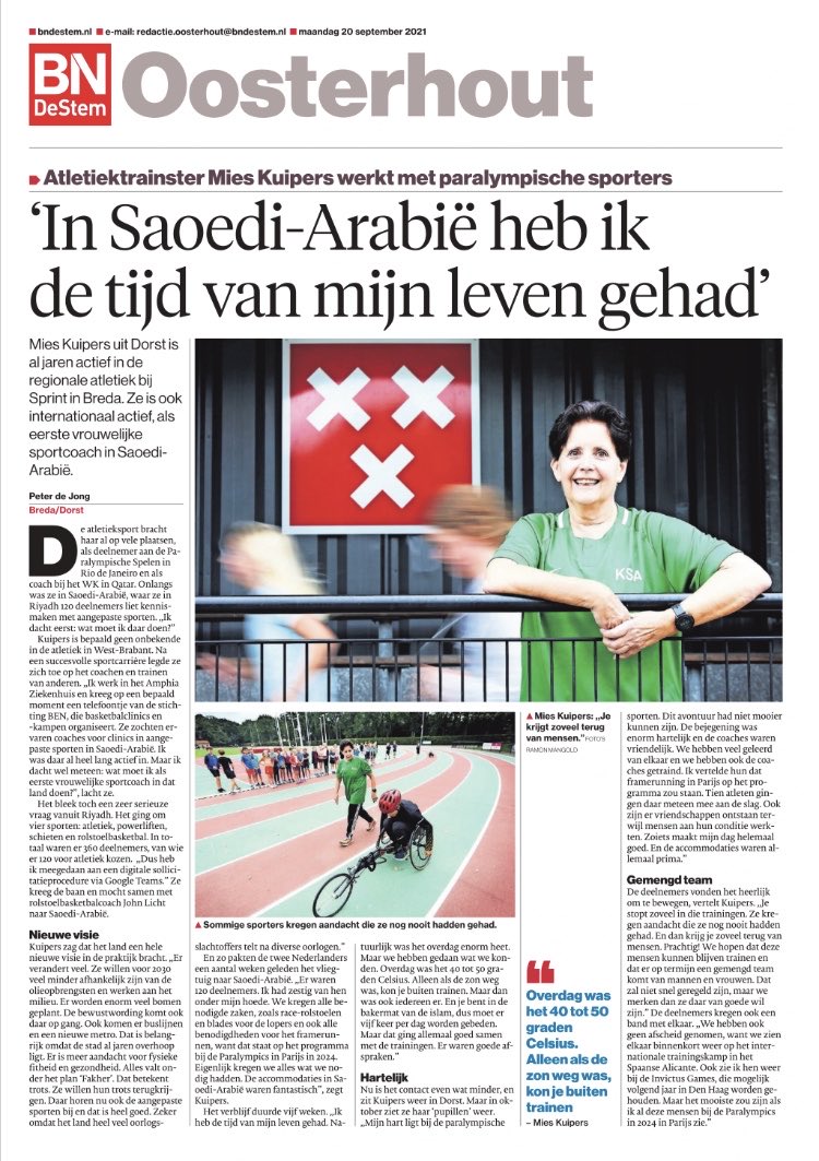 Paralympische impuls door Mies!