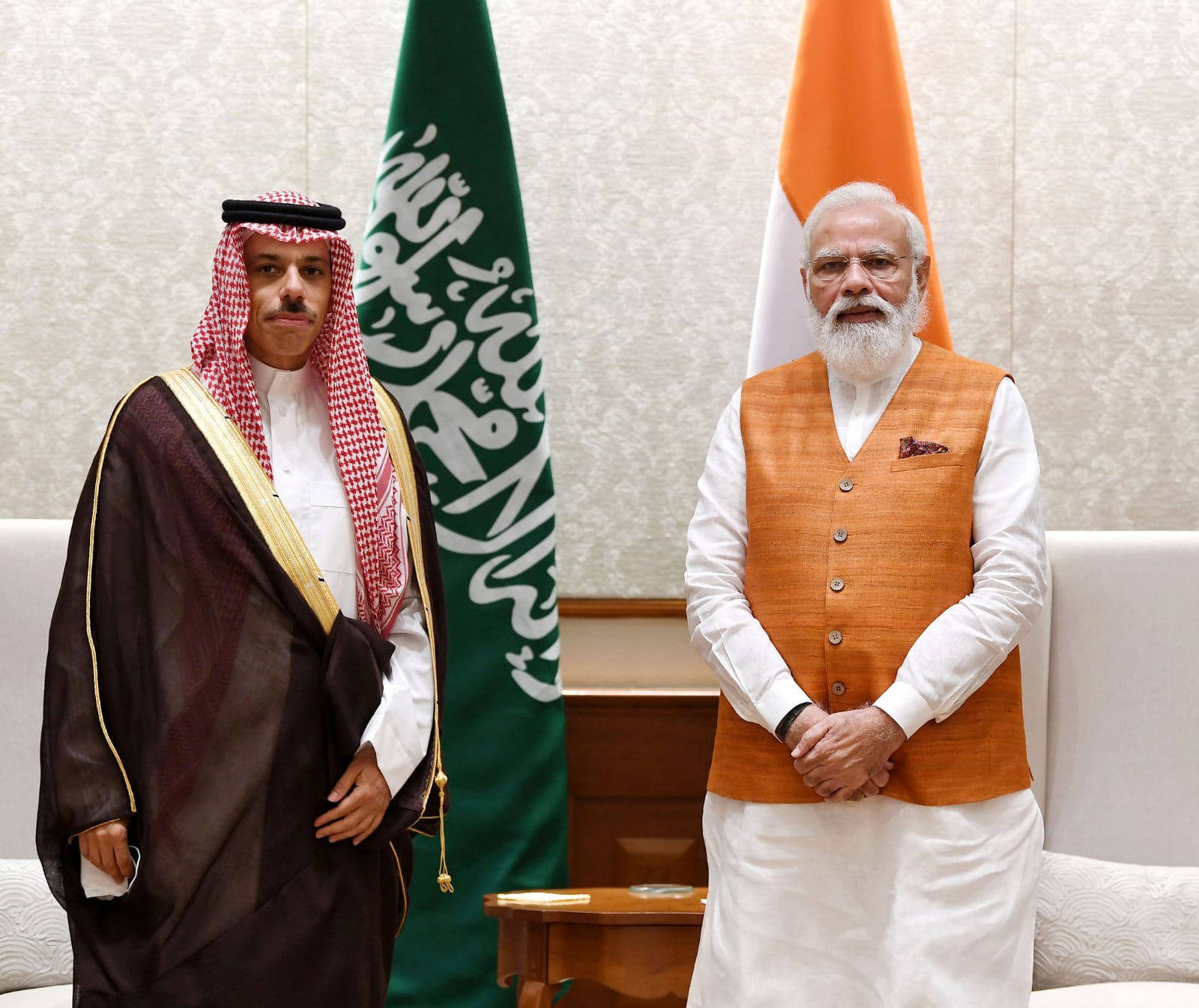 सउदी अरब के विदेश मंत्री फैसल बिन फरहान आज प्रधानमंत्री नरेन्‍द्र मोदी से मुलाकात की