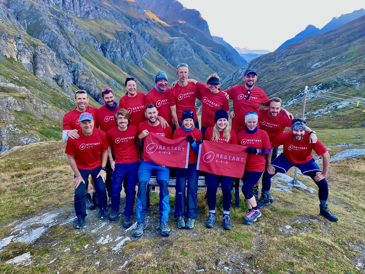 RestartRugby's tweet photo. The team have finally returned from their incredible 3 day trek in the Alps. Bodies and minds were put to the test, all to raise funds for professional rugby players suffering from serious injury, illness or hardship! ๐ชโค๏ธ๐
Thereโs still time to donate! Link in bioโ๏ธ https://t.co/56cm3W5QYY