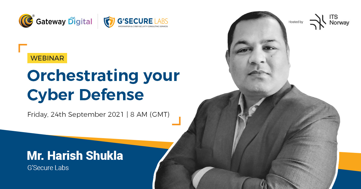 GDDigitalAS's tweet image. Meet our #CyberSecurity Expert Mr. Harish Shukla on Friday, 24th of September, 8:00 AM GMT for a webinar on Orchestrating your #CyberDefense. Register here tekna.no/en/events/cybe…

Follow us on LinkedIn
bit.ly/3kpbU6V
bit.ly/2XwTdoQ

#gsecurelabs #gatewaydigital