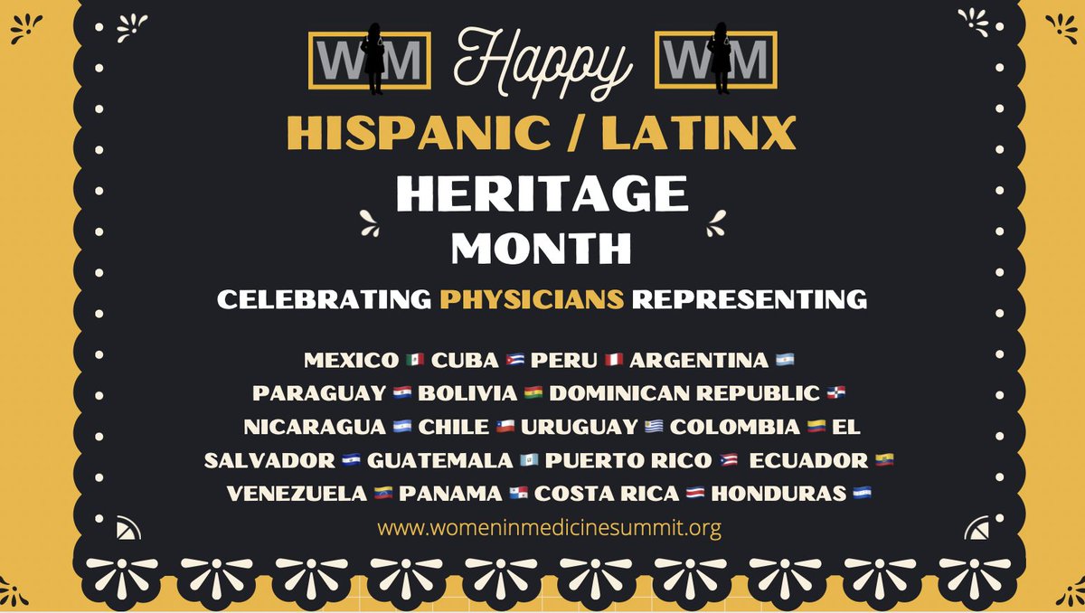 ¡WIMS celebra a todos los medicos hispanos / latinos hoy y siempre! Thank you for all of the hard work you do to keep our communities healthy and safe! #WIMStrongerTogether #Latinxmedtwitter #WomenInMedicine