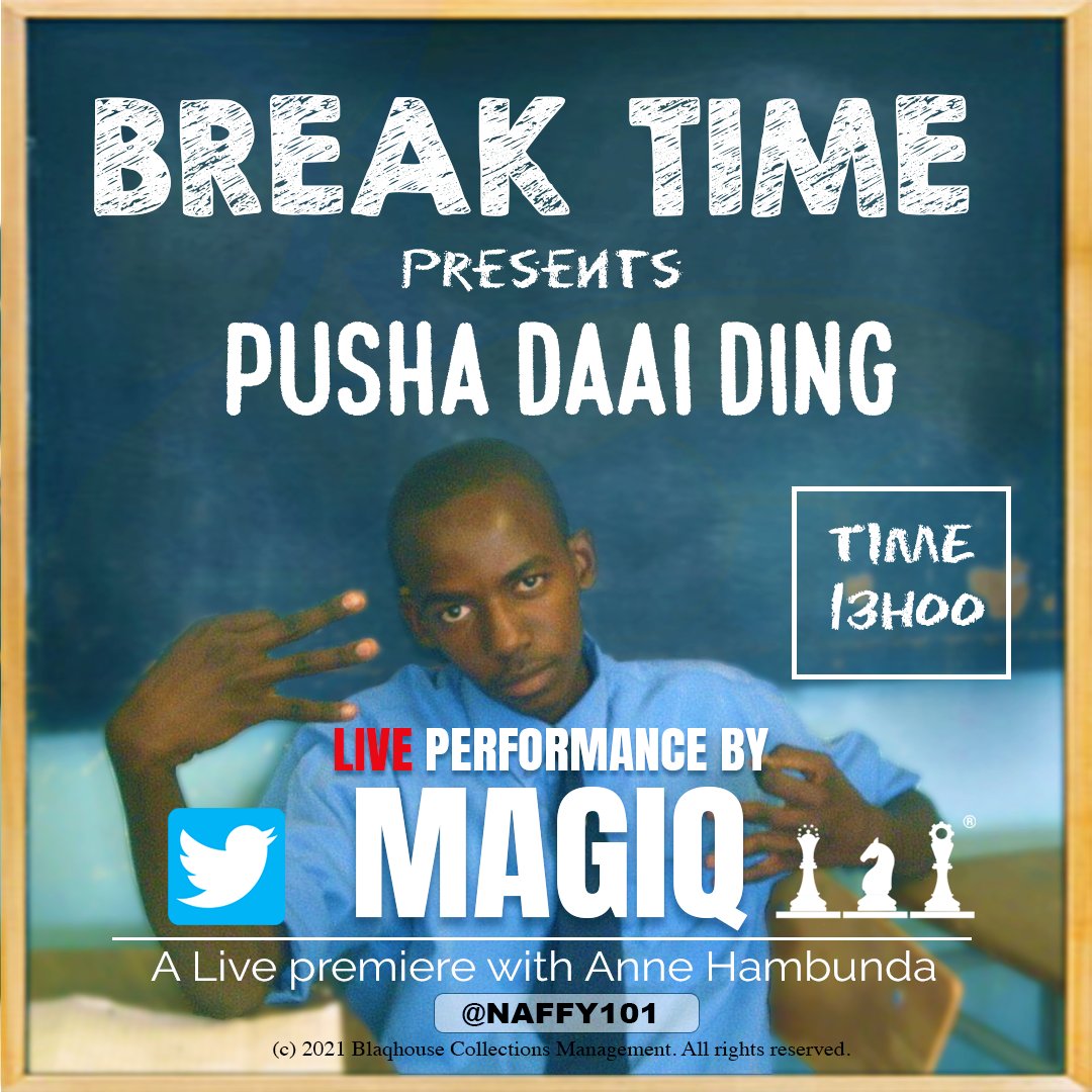 BlaqhouseAfrica's tweet photo. BREAKTIME Presents Pusha Daai Ding Online Premier Performance. FRIDAY, 24th 13H00 See poster for more details. 
#UnlockingMagiQ #PushaDaaiDing #BreakTime #BackToBasics https://t.co/NtpLSGEfqI