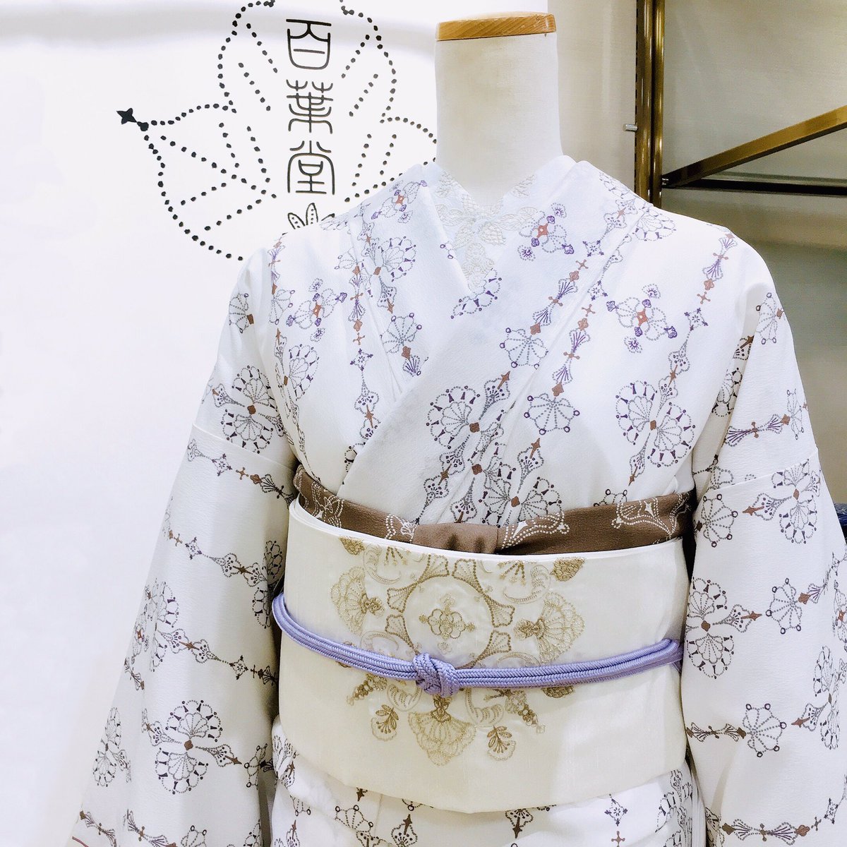 得割60% 安野モヨコさん【百葉堂】夏昼夜帯「糸菊」蘇芳