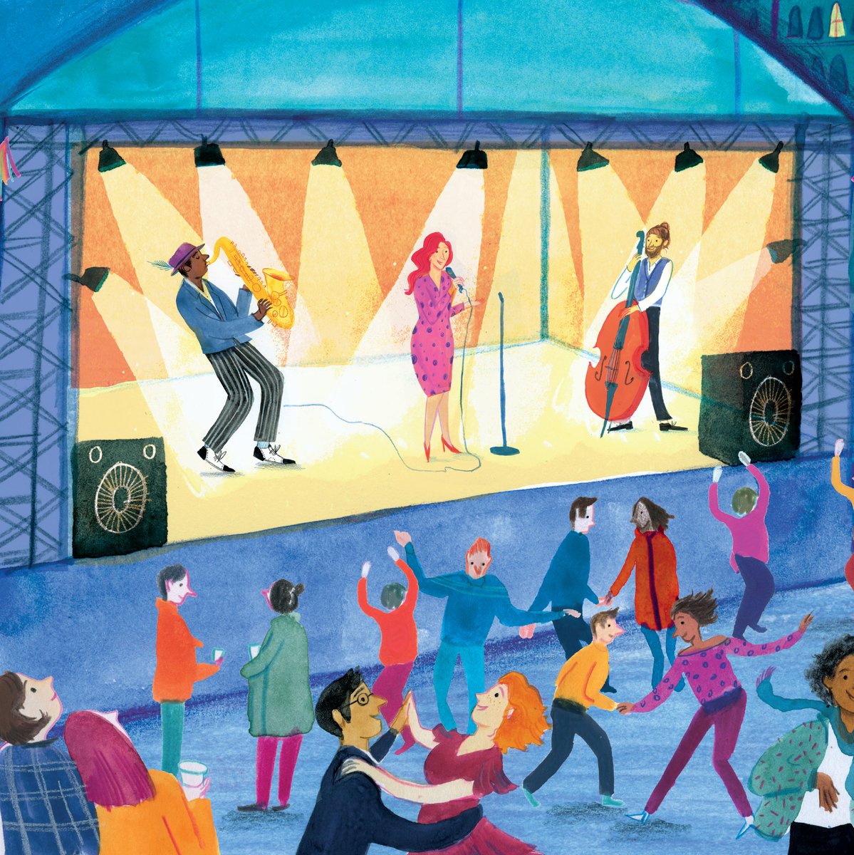 It's two weeks until we publish #AllThroughTheNight – a beautiful new book, exploring the important jobs that keep our cities running...✨ 

From <a href="/HobdayHarriet/">Harriet Hobday</a> and <a href="/Pollylwh/">Polly Faber</a>, this is a heartwarming celebration of #keyworkers and a wonderful bedtime story: bit.ly/3iM3O8b