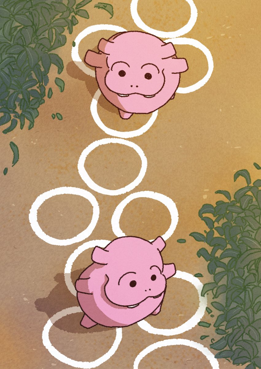 けんけんぱするカバさん カバ かば イラスト けんけんぱ くれましゃんのイラスト
