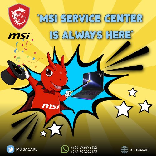مركز الصيانة المعتمد في السعودية<a href="/msisacare/">MSI SAUDI CARE</a>  يعمل دائماً لتوفير قطع الغيار المطلوبة وإجراء الإصلاحات بأسرع وقت بالاضافة لشحن سريع لمناطق المملكة المختلفة
bit.ly/3lsTf9O