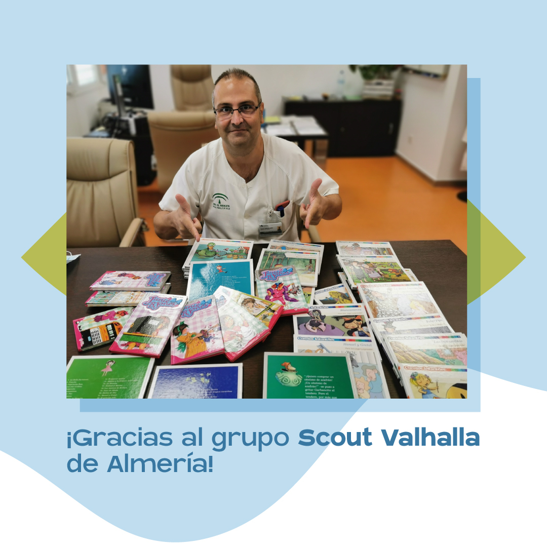 Con cosas así los lunes son muchísimo menos lunes 😜. 

🤍📚Nuestro subdirector gerente, Felipe Cañadas (y con él todo el #HUT) le da las gracias al Grupo Scout  <a href="/gscoutsvalhalla/">Grupo Scout Valhalla</a> por la donación de libros que han hecho📚🤍.