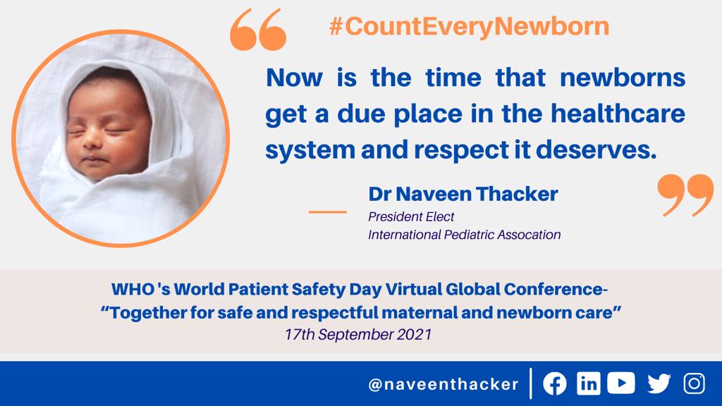 Naveen Thacker (@naveenthacker) on Twitter photo Listen to my speech at <a href="/WHO/">World Health Organization (WHO)</a> #WorldPatientSafetyDay2021 Virtual Global Conference as I was representing <a href="/IPAWorldorg/">International Pediatric Association</a> to call for safe maternal and newborn care. #CountEveryNewborn <a href="/NeelamDhingra1/">Neelam Dhingra</a> <a href="/amanpulungan/">Aman Pulungan</a> <a href="/WHOSEARO/">World Health Organization South-East Asia</a> <a href="/UNICEF/">UNICEF</a>
Click on the URL to listen: bit.ly/3u3T9tf Listen to my speech at <a href="/WHO/">World Health Organization (WHO)</a> #WorldPatientSafetyDay2021 Virtual Global Conference as I was representing <a href="/IPAWorldorg/">International Pediatric Association</a> to call for safe maternal and newborn care. #CountEveryNewborn <a href="/NeelamDhingra1/">Neelam Dhingra</a> <a href="/amanpulungan/">Aman Pulungan</a> <a href="/WHOSEARO/">World Health Organization South-East Asia</a> <a href="/UNICEF/">UNICEF</a>
Click on the URL to listen: bit.ly/3u3T9tf