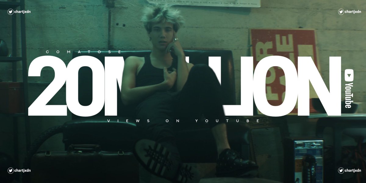 chartjxdn's tweet image. .@jxdn’s “Comatose” music video exceeded 20 million views on YouTube. His 4th music video to achieve this.
