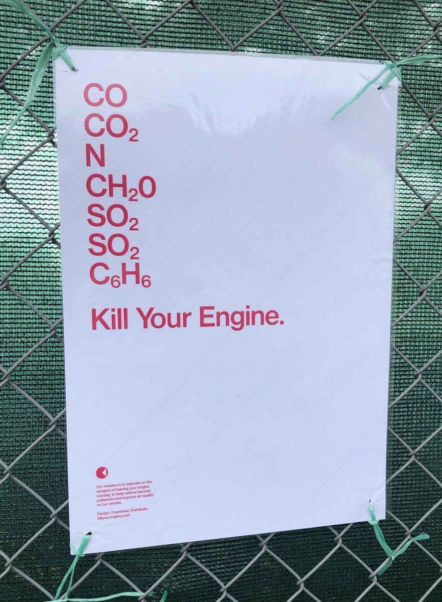 Saw a brilliant run of posters outside a primary school in #Lewes today. If they persuade just one person to leave the car at home or at least quit idling outside school it will have been worth it #killyourengine #CleanAir #cleanairforall
