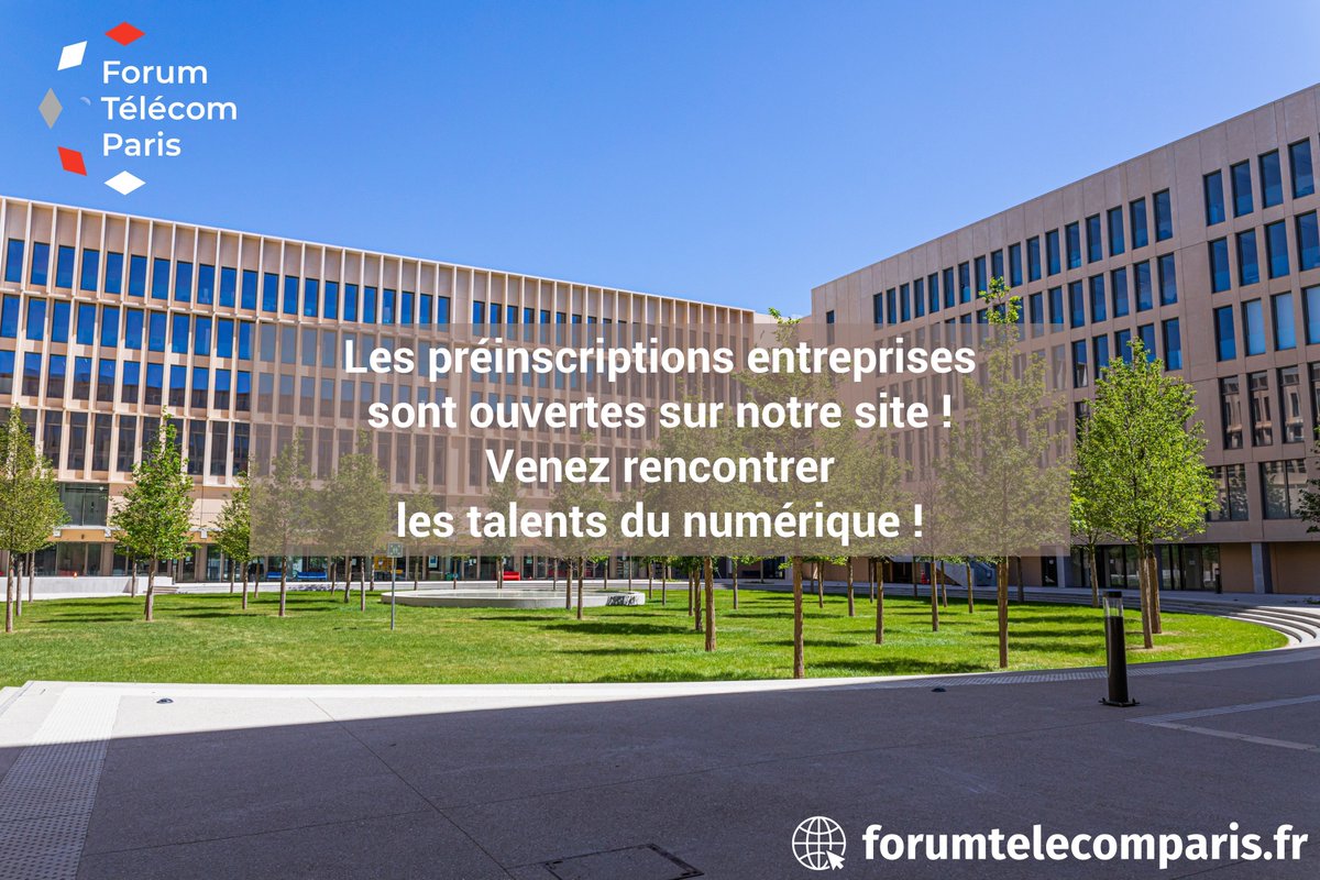 Forum_TP's tweet photo. Les inscriptions entreprises sont ouvertes📝jusqu'au 1er octobre sur notre site https://t.co/2PhJc7OlM6 !
Pour toutes vos questions❓, n'hésitez pas à nous contacter par mail 📧 ou via notre site 🌐
Nous avons hâte de vous retrouver le 2 décembre sur le campus de @telecomparis ! https://t.co/aaY5PLLGxP