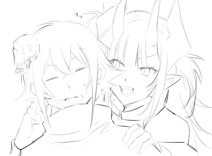 10mins doodle
"Oh~.... your cheek kinda soft"
@Ningen_Enpi 
