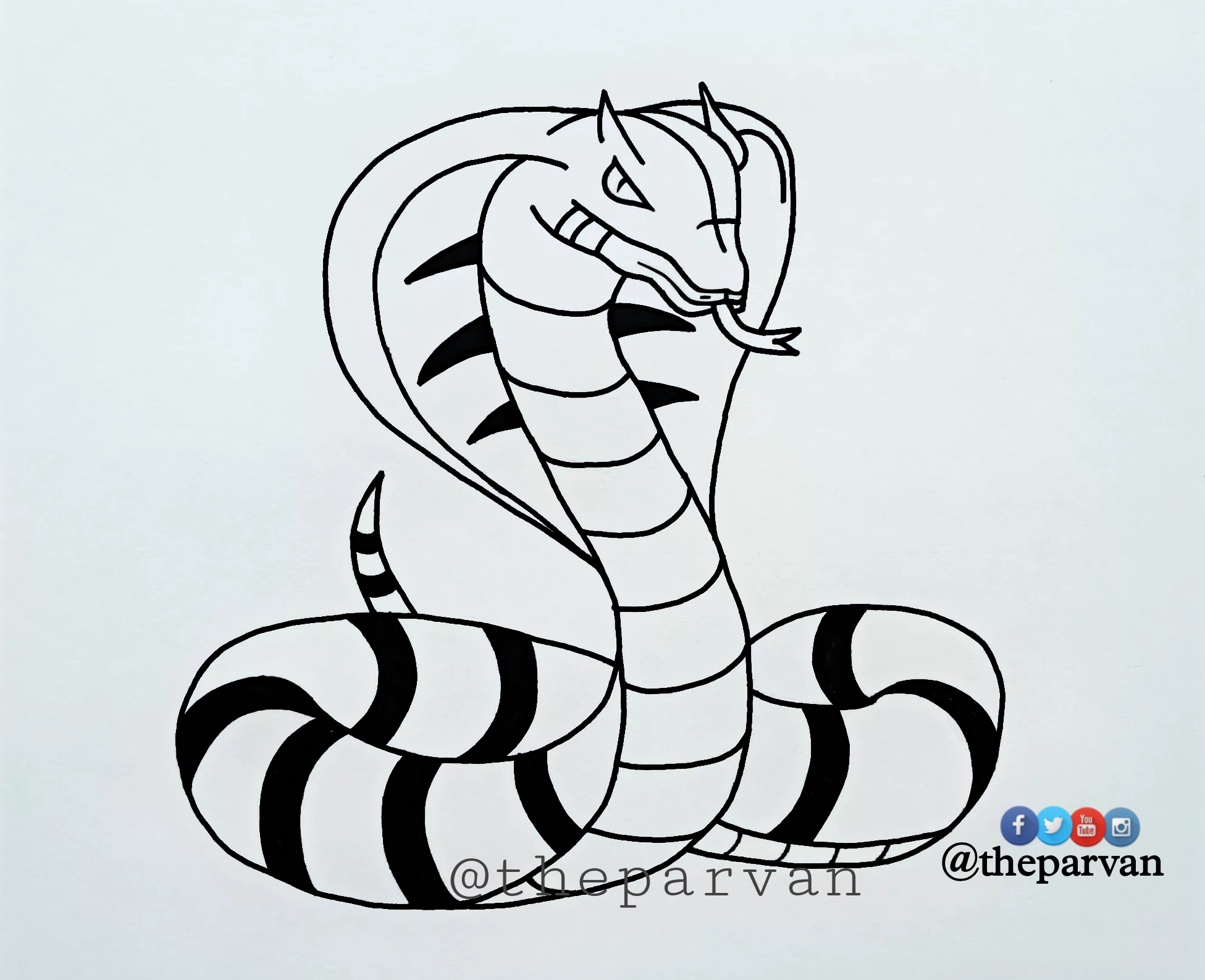 Cobra snake in Vintage style. Serpent or python or poisonous viper.  Engraved hand drawn old reptile sketch for Tattoo, sticker or logo or  t-shirts. Stock Vector by ©ArthurBalitskiy 318870076
