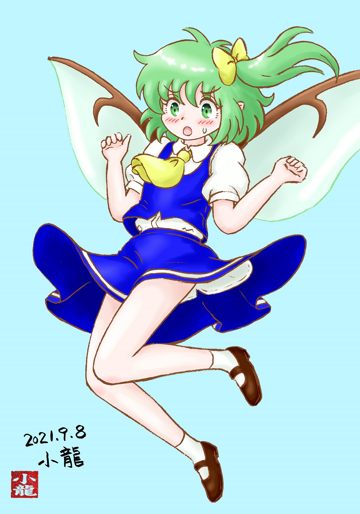 小龍 Team東方不敗 秋例大祭 く01ab 本日の習作 筆ペンとミリペンの線画 Copicアナログ塗り 鉛筆 4b の線画 Saiデジタル塗り Copicは難しいなぁ T Co 4szutljqub Twitter