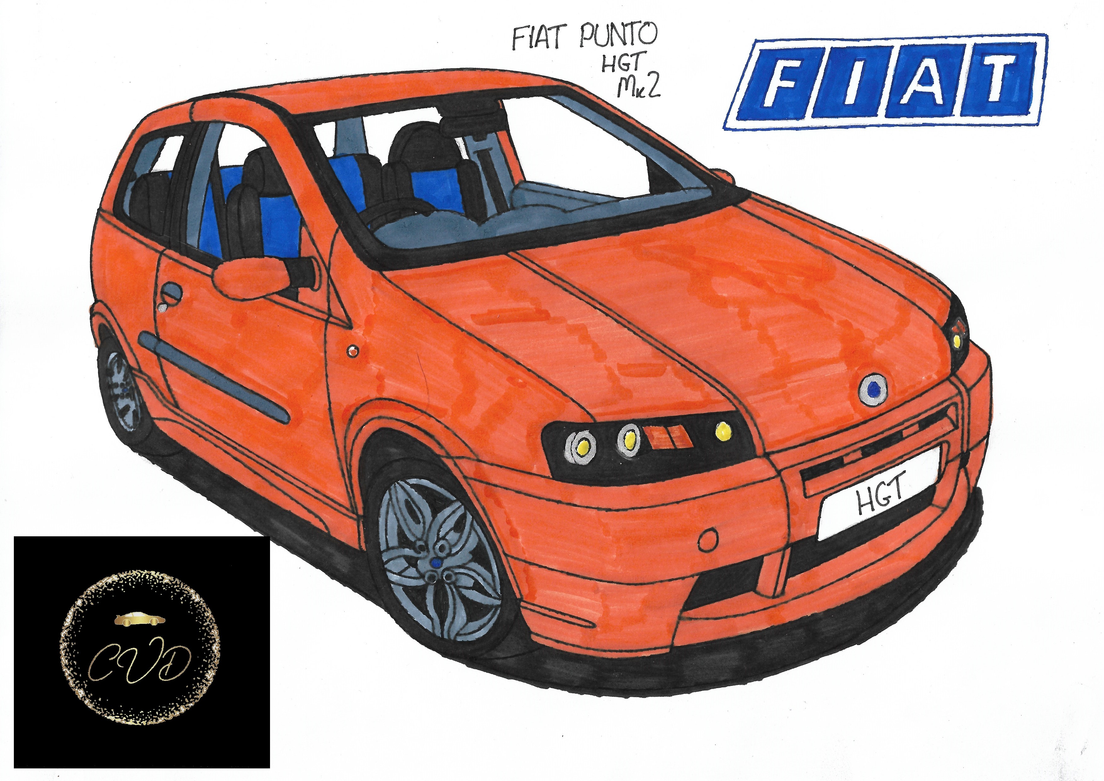 Digital Download vector graphic - Fiat Punto 188 HGT /Sporting Mk2 EPS –  Sundown Silhouette
