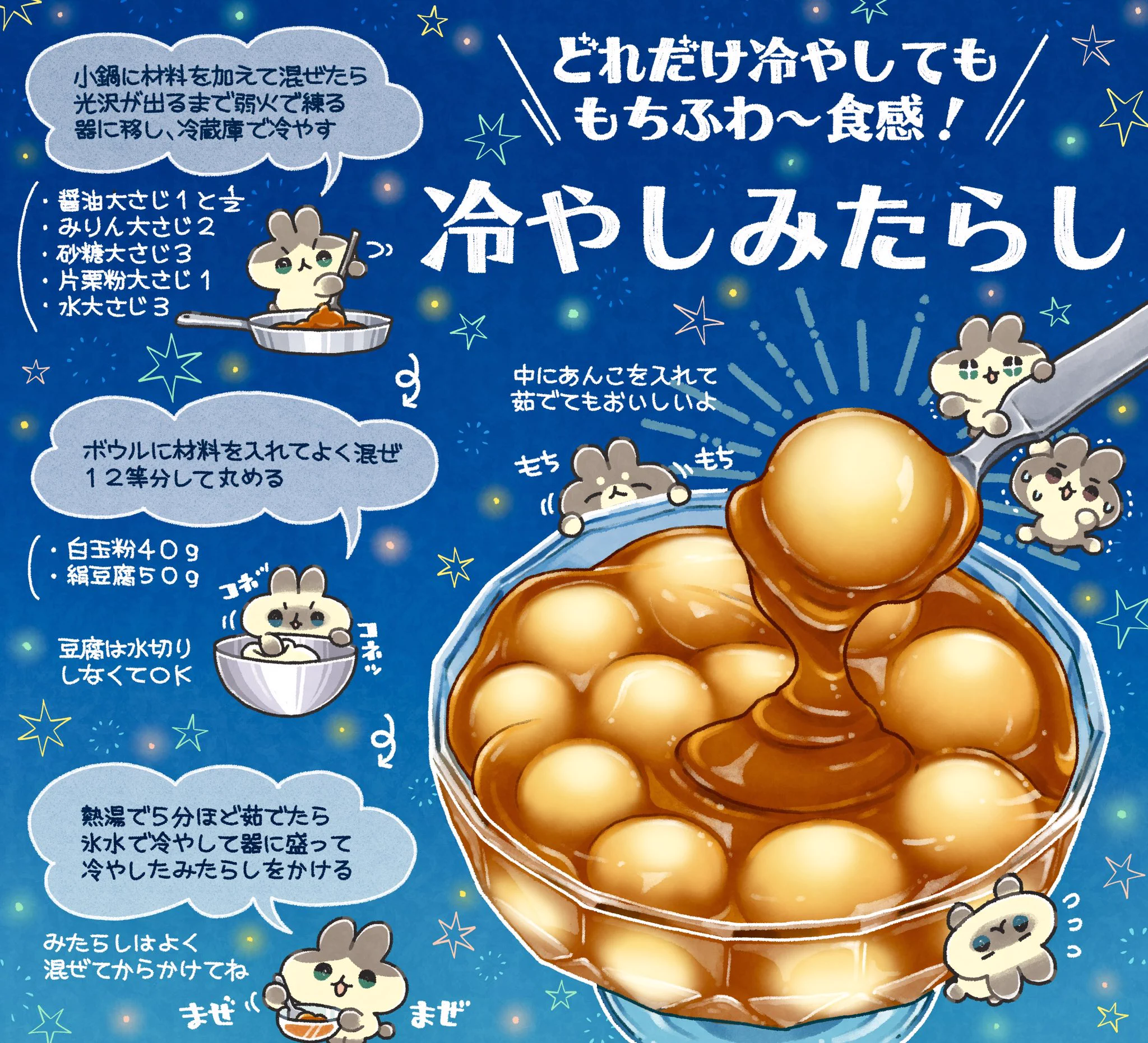 残暑が続く今の時期にもぴったりそう！ひんやり美味しそうな白玉レシピ！