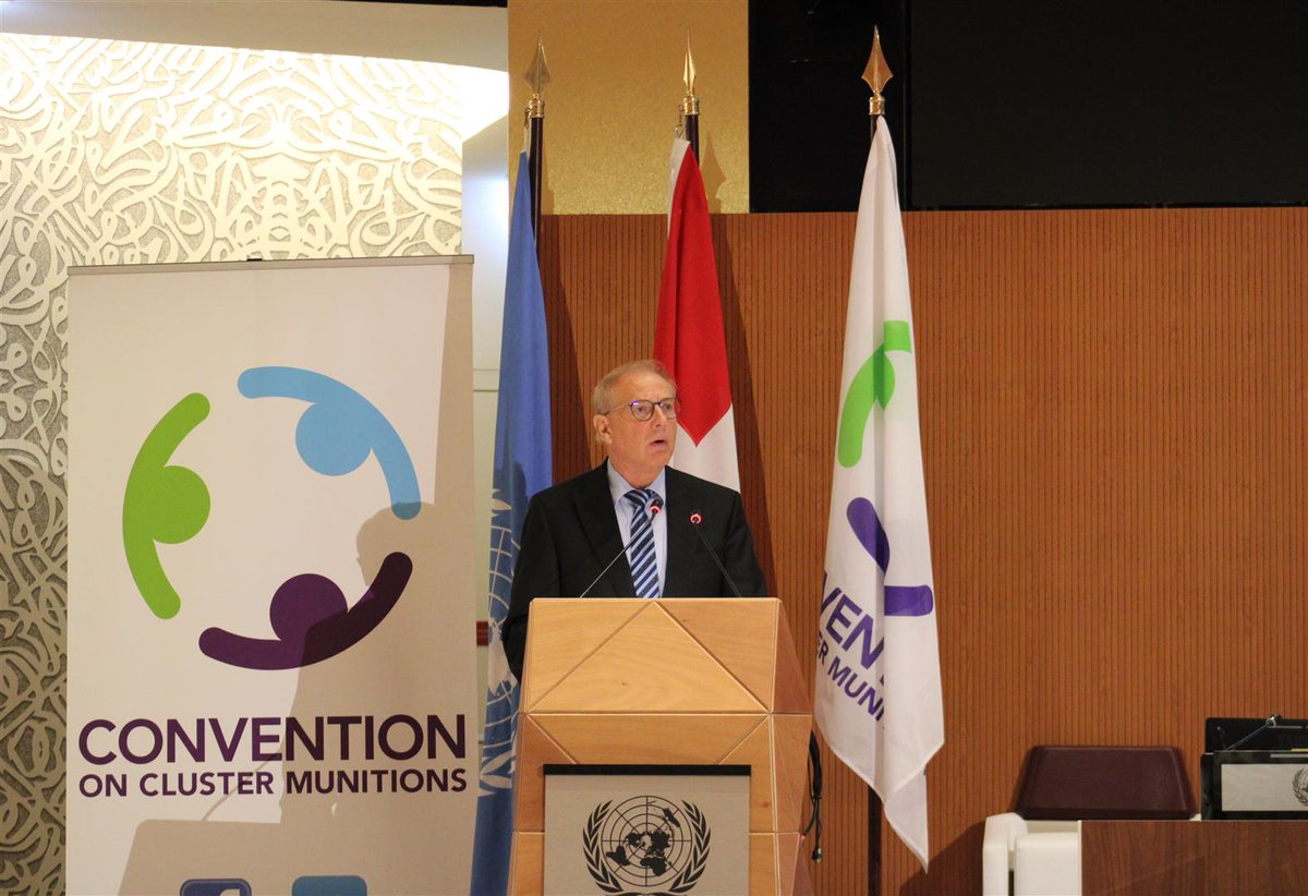 SwissPeaceHR's tweet image. &quot;The successes are many, but much remains to be done&quot; explained FDFA Deputy State Secretary J. Matyassy this morning in #Geneva at the 2nd Review Conference of the #CCM. 

Why Cluster Munitions are so dangerous and what 🇨🇭 is doing for a 🌍 free of them: bit.ly/2XHQSYD