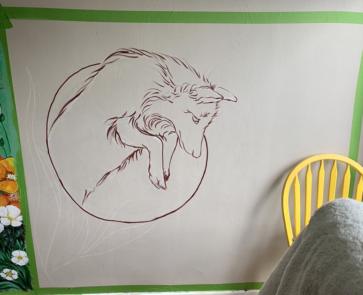 Nearing the end of the badger and the beginning of the Fox 🤩 #mural #murals #muralpainting #wildlife #irishwildlifetrust #irishfauna #irishflora #irishconservation #irishbiodiversity