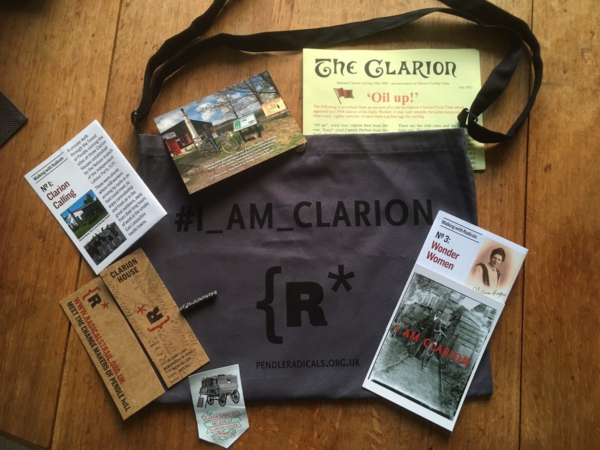 Cyclists taking part in #I_AM_CLARION at #ClarionSunday yesterday received this great musette bag designed by @AXIS_DESIGN which was full of #clarioncycling and #PendleRadicals memorabilia. @PendleHillLP