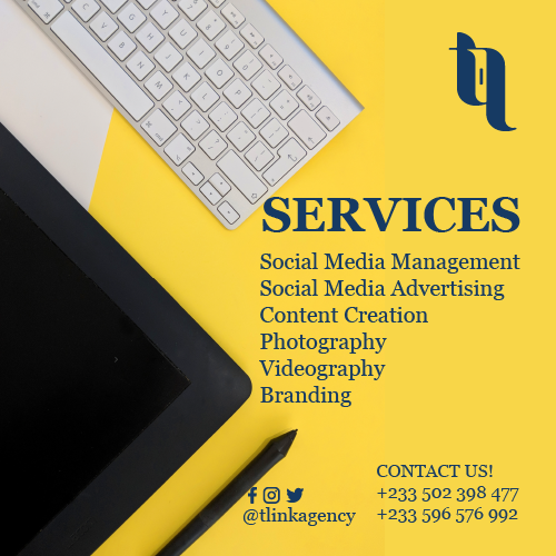 tlinkagency's tweet photo. Looking for a team of creatives to help advertise your products/services online? Want to brand your business in order to stand out from the lot?
We gotcha😉

Just DM us or call us on +233 502 398 477 or +233 596 576 992
 
#digitalmarketing #socialmedia #startup #brandingagency https://t.co/OjNrGPDB9u