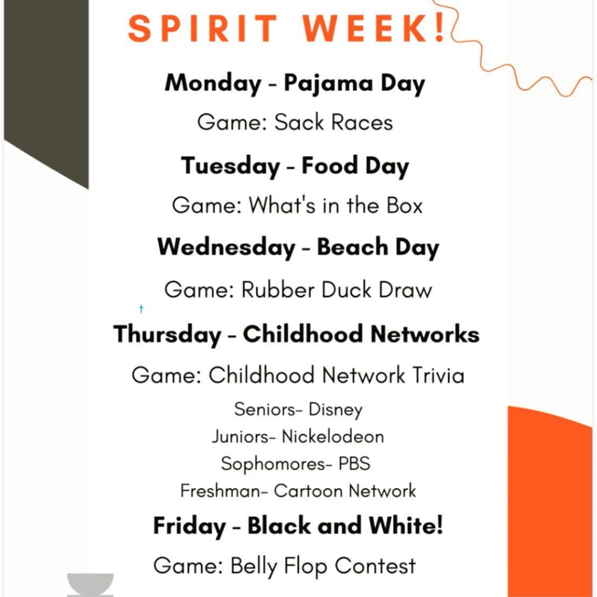 Homecoming week is NEXT week.  Check out the dress-up days and lunch competitions.  #gowo #wohc21 #classof2024 #schoolspirit