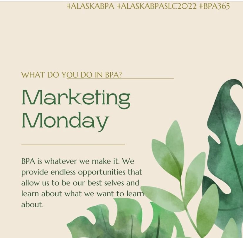 AlaskaBPA's tweet photo. #AlaskaBPA
#BPA365
#AlaskaBPASLC2022
#MarketingMonday https://t.co/FoNFGqGwyO