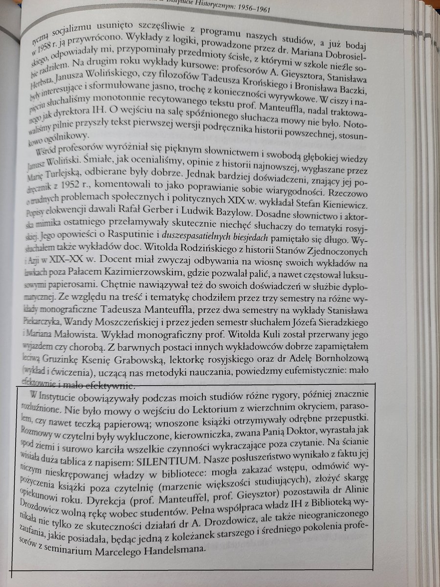 BibliotekaWH's tweet photo. Trochę wspomnień naszego absolwenta, a później wykładowcy🧐
👉Jan Tyszkiewicz, Studiowałem w Instytucie Historycznym: 1956 - 1961 [w:] Tradycje i współczesność: księga pamiątkowa Instytutu Historycznego Uniwersytetu Warszawskiego 1930 - 2005, Warszawa 2005, s. 543. 
Syg: Ic.1128 https://t.co/Pqe2oZ7Omz