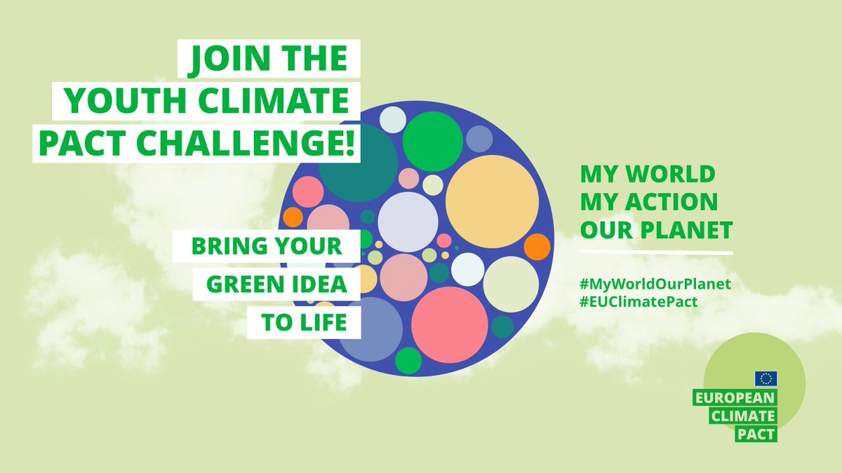 Good news 🎉

We’ve extended the deadline to join the Youth Climate Pact Challenge!

🆕 date: 26 September

Meet people across Europe, join projects or create your own, and bring your ideas for a better 🌎 to life.

👉🏽…uth-climate-pact-challenge.b2match.io

#EUClimatePact #MyWorldOurPlanet