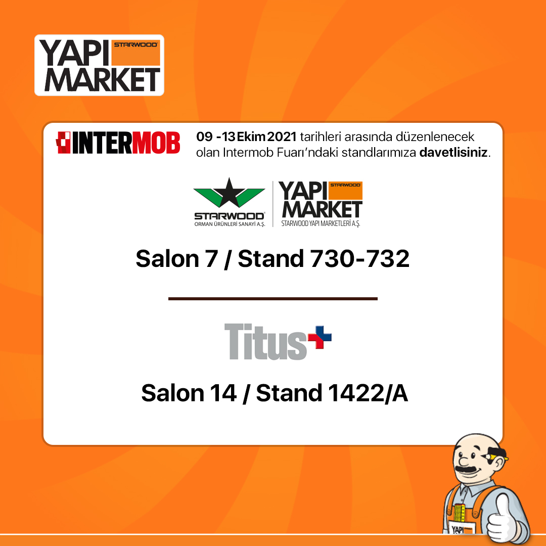 StarwoodYapi's tweet image. 9-13 Ekim 2021 tarihleri arasında düzenlenecek olan Intermob Fuarı’ndaki standlarımıza davetlisiniz.

#Intermob