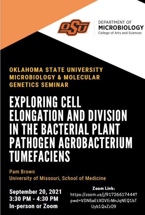 osumicrobiology's tweet image. Please join us today @ 3:30pm in LSW202 or by zoom for our Micro Seminar by Dr. Pam Brown from University of Missouri, School Of Medicine.
Zoom: zoom.us/j/91726617444?…