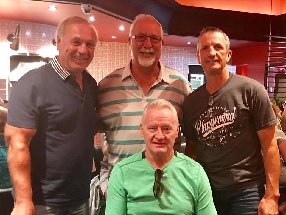 Happy Birthday to Guy Lafleur who turns 70 today! 
(in photo Guy Lafleur, Larry Robinson, Guy Carbonneau and myself) 
